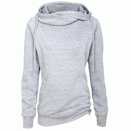 LADIES FUNNEL NECK PULLOVER HOODY